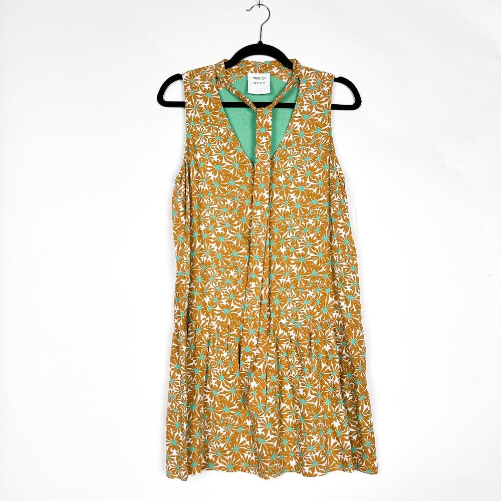 Vintage Retro Mini Dress with Neck Tie